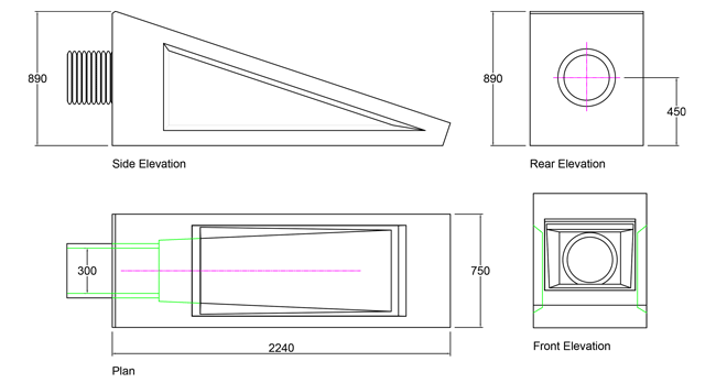 Althon Swale Inlet Headwall-300 line drawing