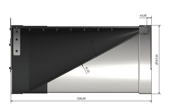 Althon 600mm MWStop line drawing