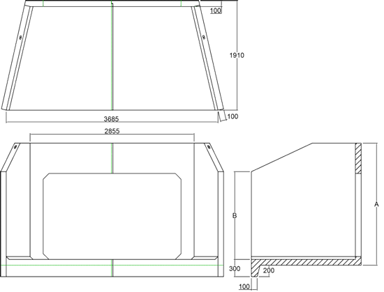 CH28C I Culvert Headwall line drawing