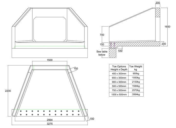 CSP15 F Culvert Headwall line drawing