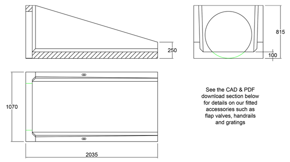 H50C Headwall line drawing