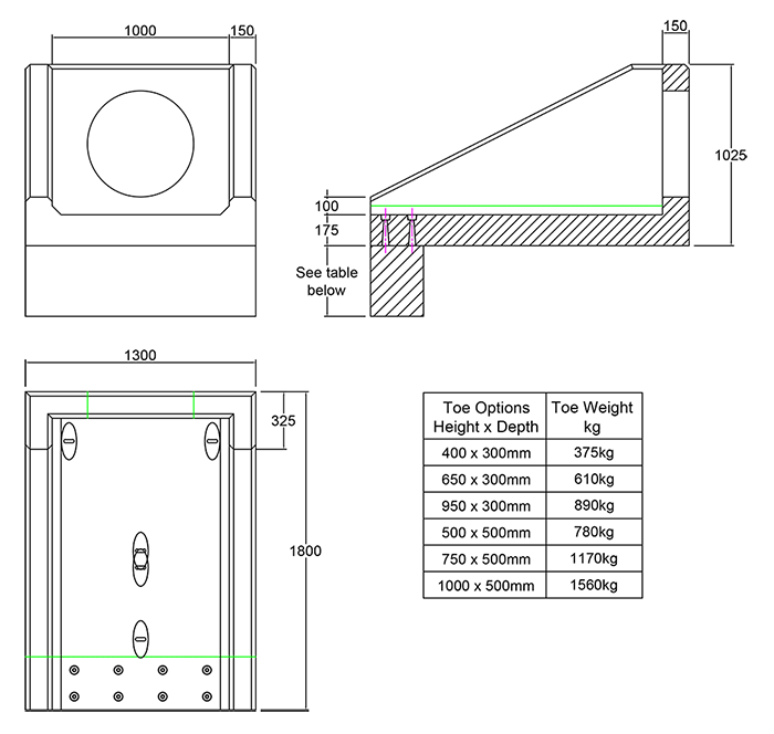 R10C A Headwall line drawing