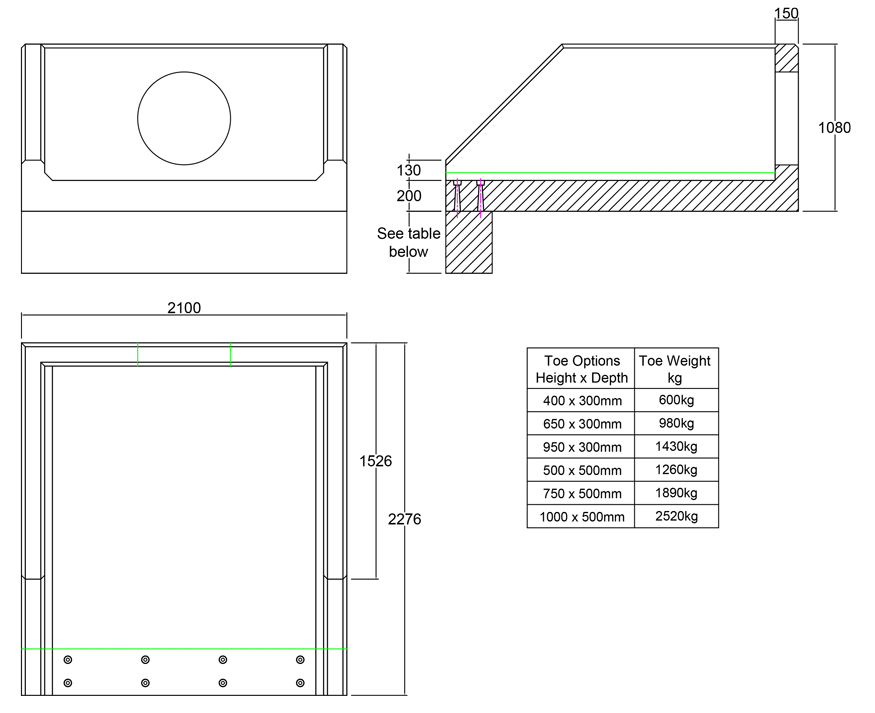 R18A 01 2270 Rectangular Headwall line drawing