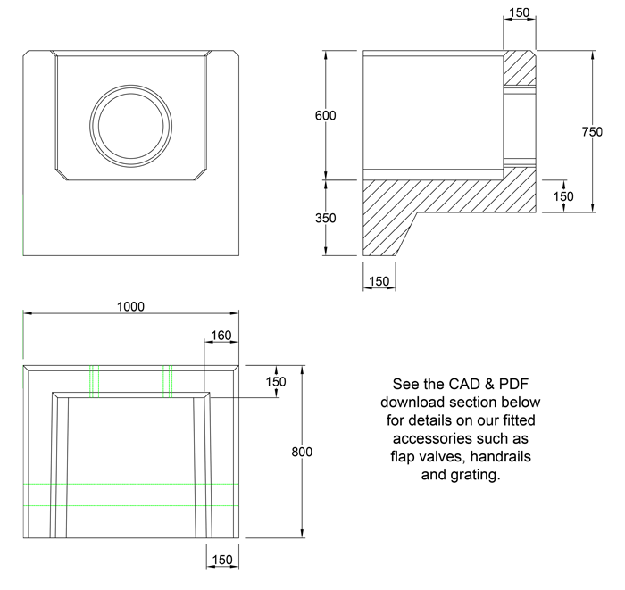 R7C F Headwall line drawing