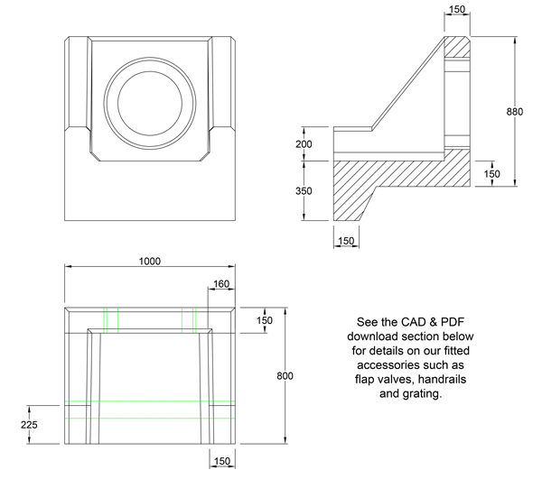 R7C N Headwall line drawing