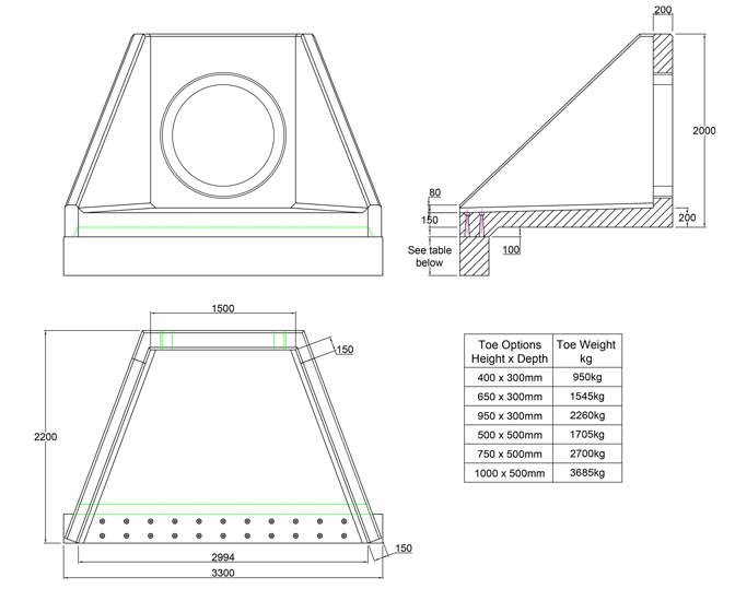 SFA15 Y Headwall line drawing