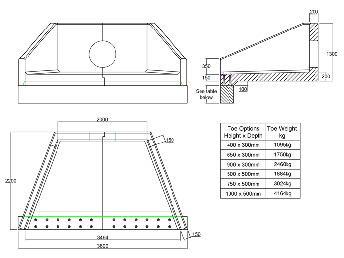 SFA20 A Headwall line drawing