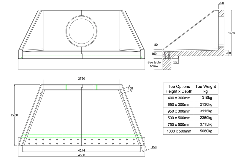 SFA27 X Headwall line drawing