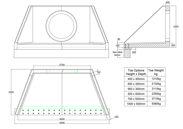 SFA27 Y Headwall line drawing