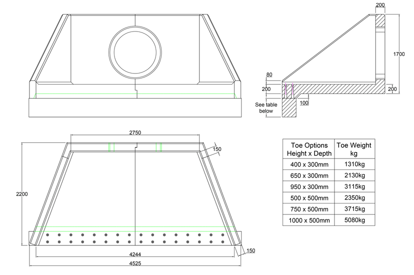 SFA28 X Headwall line drawing