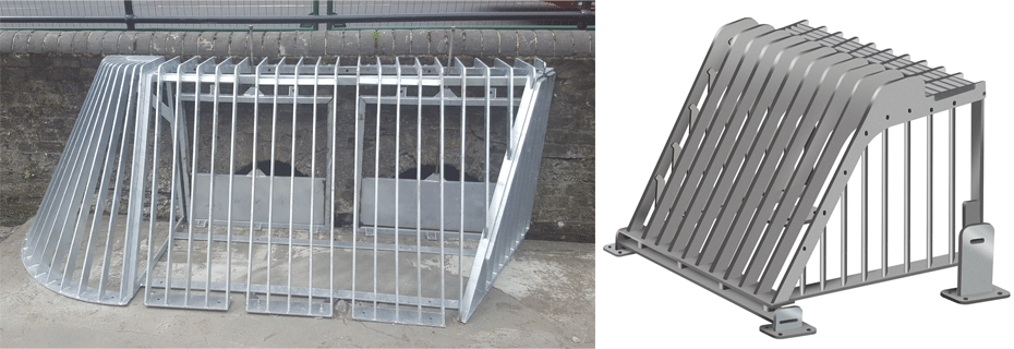 Bespoke Gratings and Trash Screens line drawing