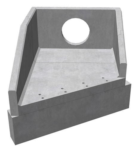 R20B 05 3050 LH Angled Rectangular Headwall